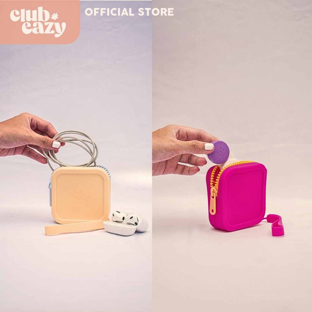 Silicone Pouch Coin Purse & Storage Bag with Strap